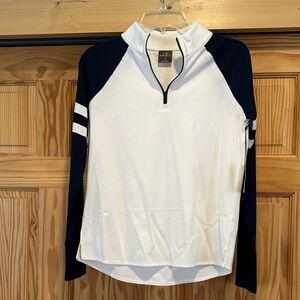 Belyn Key White and Black Long Sleeve Top - Small NWT